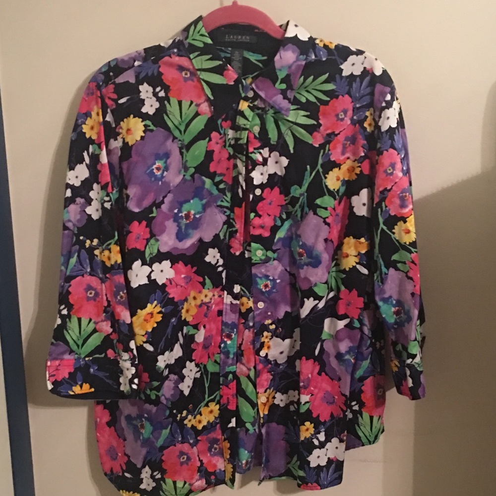 Ralph Lauren flower print blouse